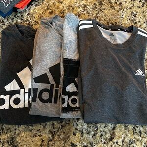 Adidas Men’s Size Small Gray and Black T-Shirts